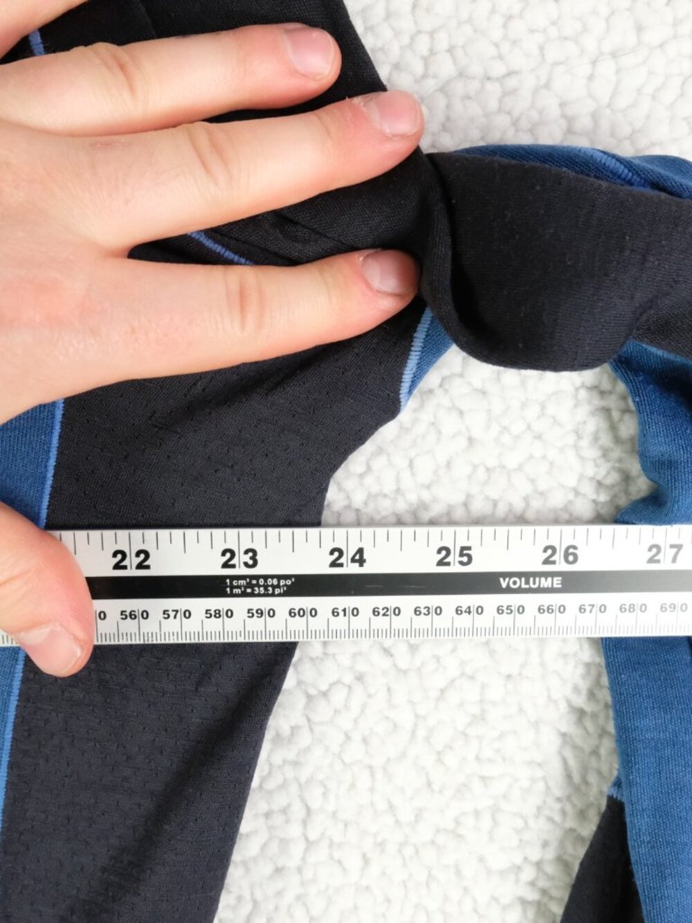 Smartwool Sweater Mens Large Blue Merino Wool Thermal Quarter Zip Outdoor - Picture 6 of 8